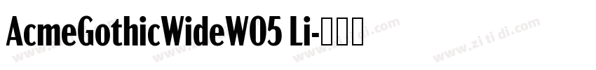 AcmeGothicWideW05 Li字体转换